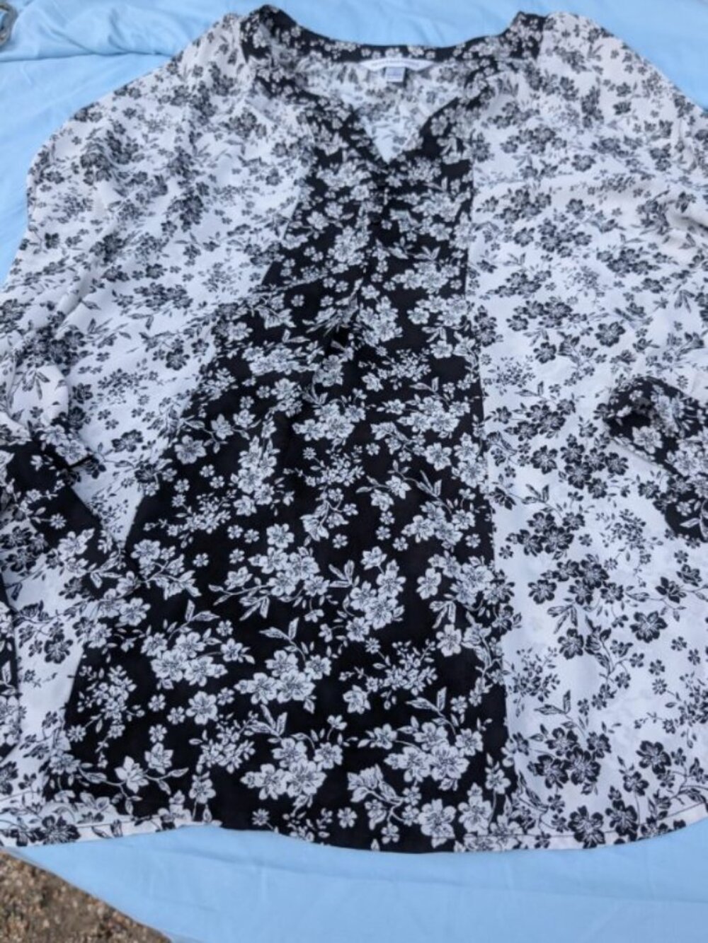 Counterparts Black and White L Blouse